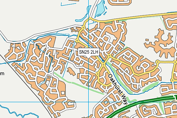 SN25 2LH map - OS VectorMap District (Ordnance Survey)
