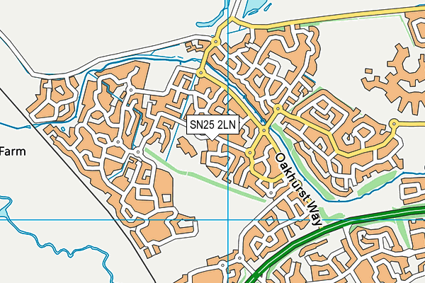SN25 2LN map - OS VectorMap District (Ordnance Survey)