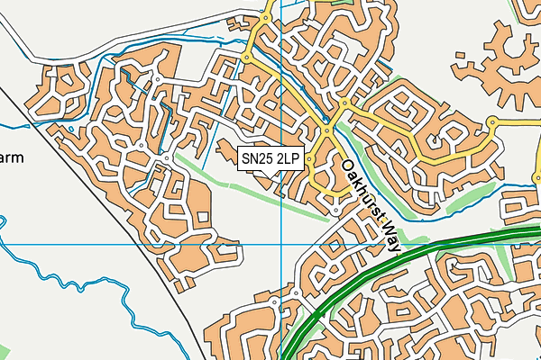 SN25 2LP map - OS VectorMap District (Ordnance Survey)