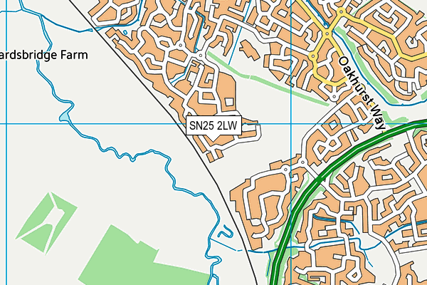 SN25 2LW map - OS VectorMap District (Ordnance Survey)