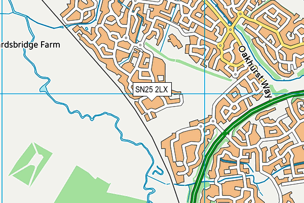 SN25 2LX map - OS VectorMap District (Ordnance Survey)
