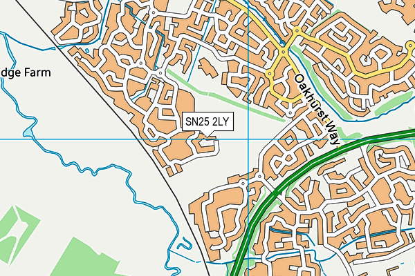 SN25 2LY map - OS VectorMap District (Ordnance Survey)