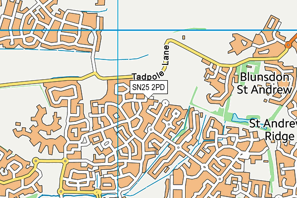 SN25 2PD map - OS VectorMap District (Ordnance Survey)