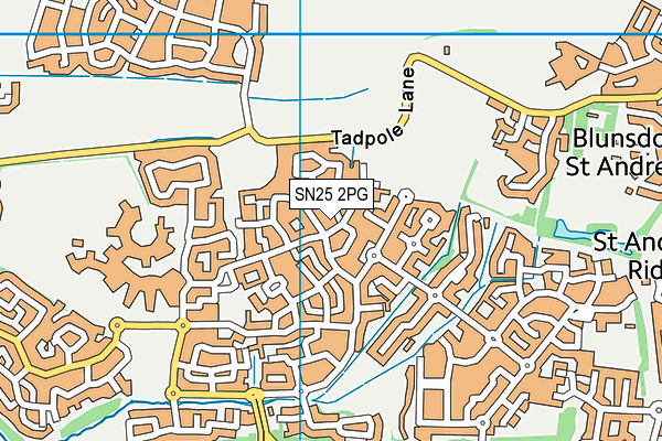 SN25 2PG map - OS VectorMap District (Ordnance Survey)