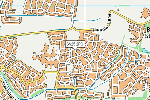 SN25 2PQ map - OS VectorMap District (Ordnance Survey)
