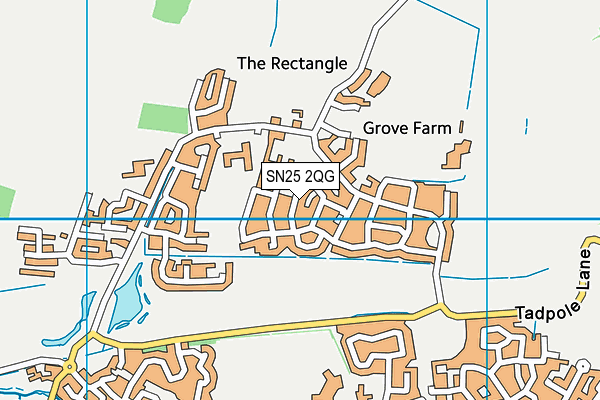 SN25 2QG map - OS VectorMap District (Ordnance Survey)