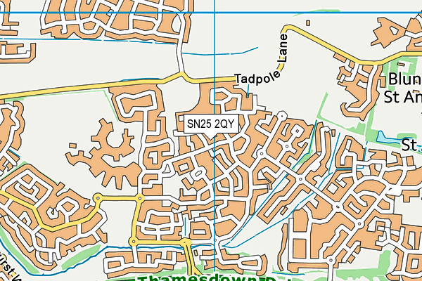 SN25 2QY map - OS VectorMap District (Ordnance Survey)