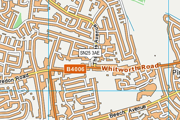 SN25 3AE map - OS VectorMap District (Ordnance Survey)