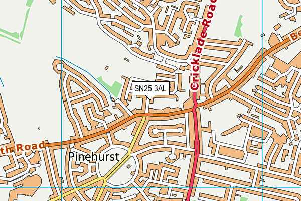 SN25 3AL map - OS VectorMap District (Ordnance Survey)