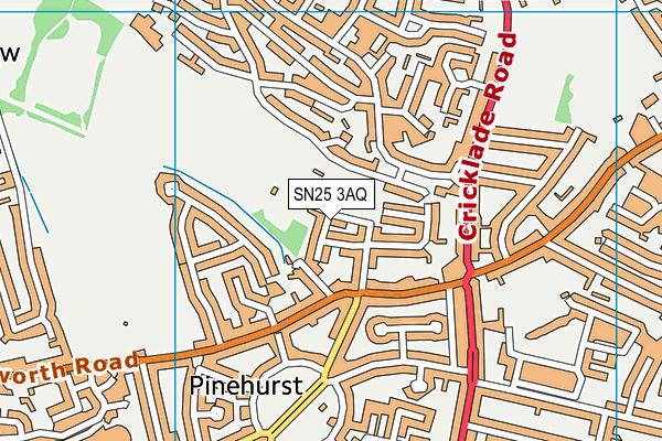 Penhill Recreation Ground map (SN25 3AQ) - OS VectorMap District (Ordnance Survey)