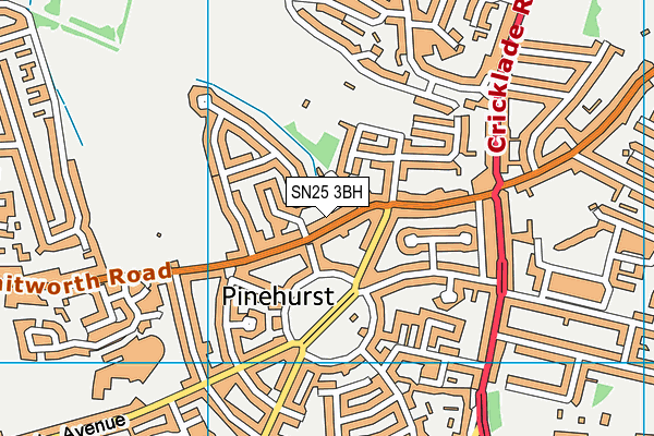 SN25 3BH map - OS VectorMap District (Ordnance Survey)