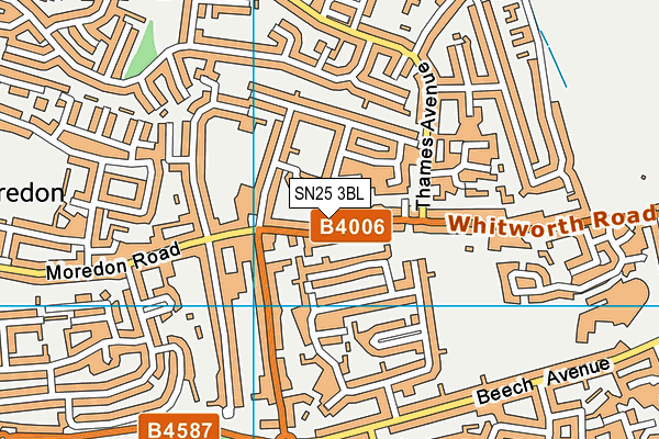 SN25 3BL map - OS VectorMap District (Ordnance Survey)