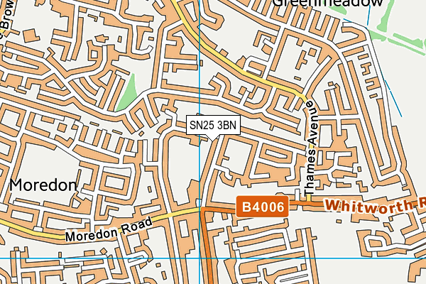Rodbourne Cheney Primary School map (SN25 3BN) - OS VectorMap District (Ordnance Survey)