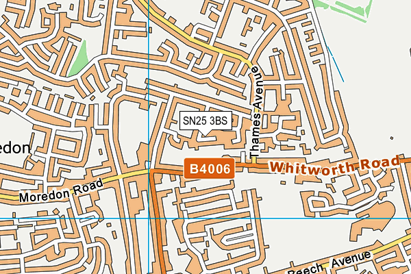 SN25 3BS map - OS VectorMap District (Ordnance Survey)