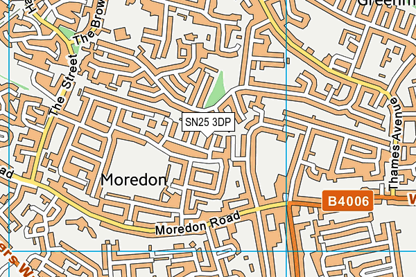 SN25 3DP map - OS VectorMap District (Ordnance Survey)