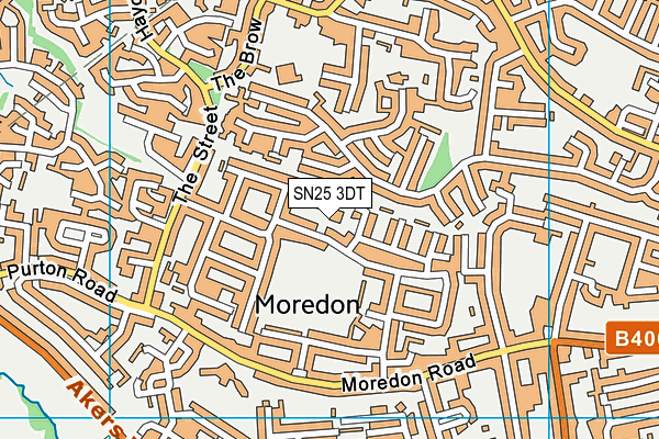SN25 3DT map - OS VectorMap District (Ordnance Survey)