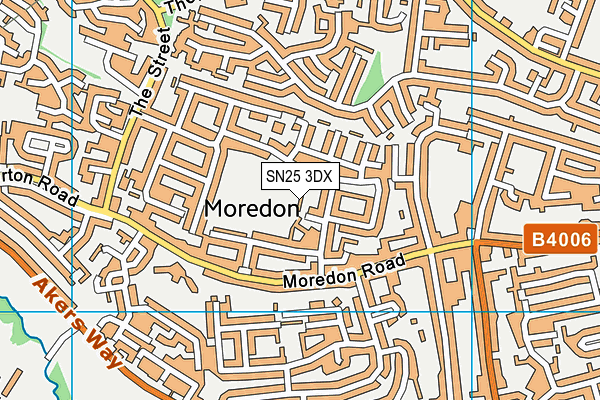 SN25 3DX map - OS VectorMap District (Ordnance Survey)