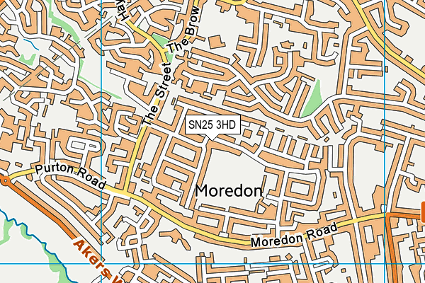 SN25 3HD map - OS VectorMap District (Ordnance Survey)