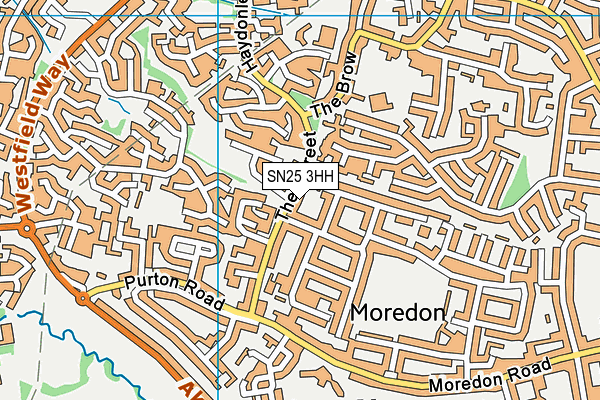 SN25 3HH map - OS VectorMap District (Ordnance Survey)