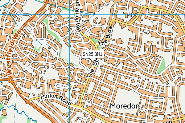 SN25 3HJ map - OS VectorMap District (Ordnance Survey)
