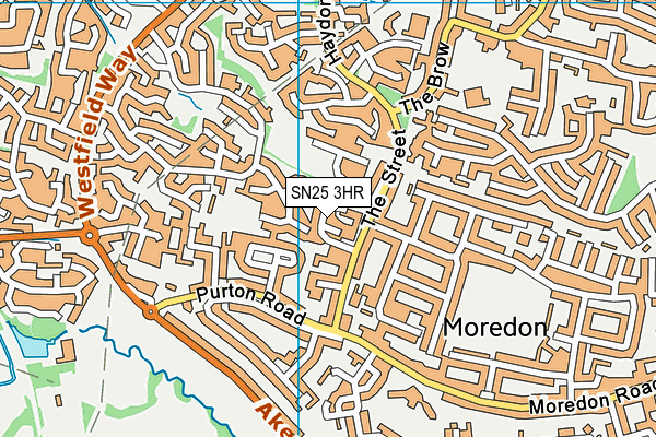 SN25 3HR map - OS VectorMap District (Ordnance Survey)