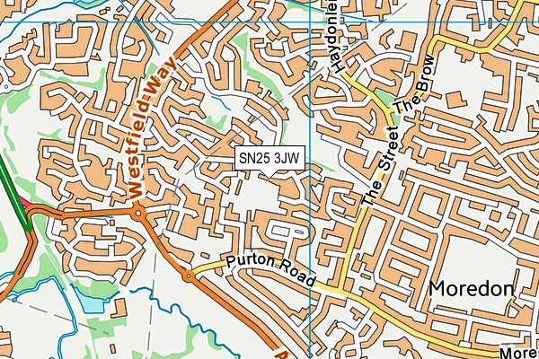 SN25 3JW map - OS VectorMap District (Ordnance Survey)