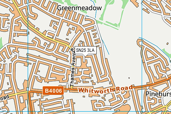 SN25 3LA map - OS VectorMap District (Ordnance Survey)