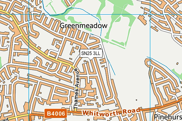 SN25 3LL map - OS VectorMap District (Ordnance Survey)