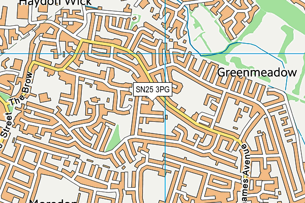SN25 3PG map - OS VectorMap District (Ordnance Survey)