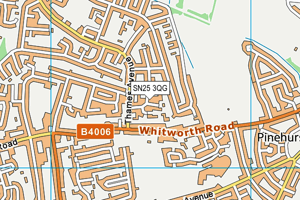 SN25 3QG map - OS VectorMap District (Ordnance Survey)