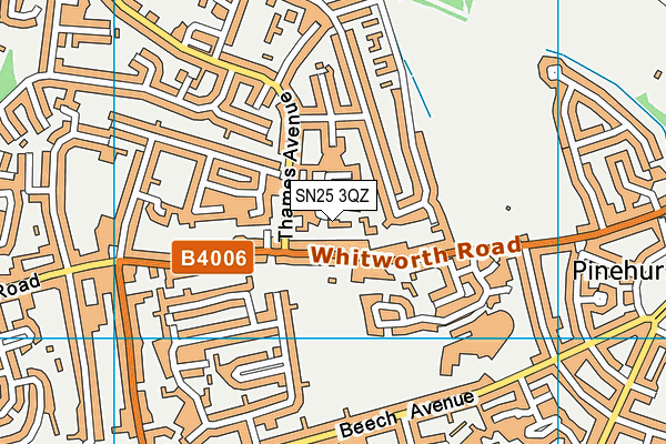 SN25 3QZ map - OS VectorMap District (Ordnance Survey)