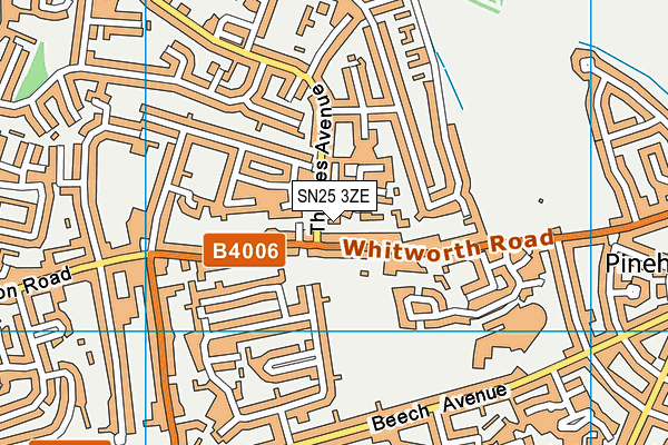 SN25 3ZE map - OS VectorMap District (Ordnance Survey)