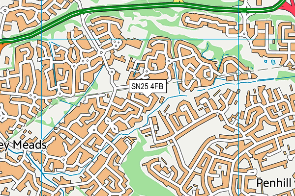 SN25 4FB map - OS VectorMap District (Ordnance Survey)