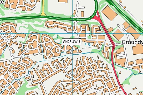 SN25 4WU map - OS VectorMap District (Ordnance Survey)