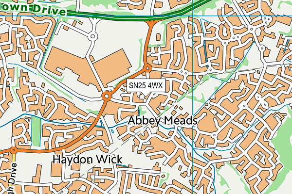 SN25 4WX map - OS VectorMap District (Ordnance Survey)