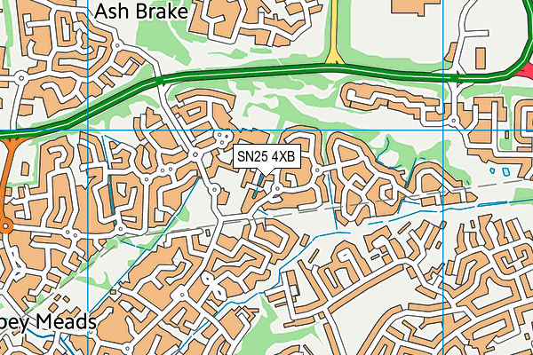 SN25 4XB map - OS VectorMap District (Ordnance Survey)
