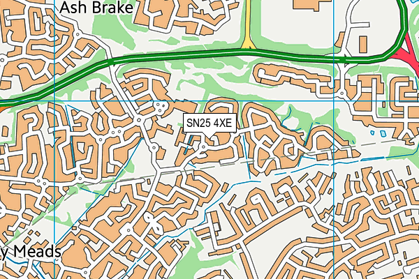 SN25 4XE map - OS VectorMap District (Ordnance Survey)