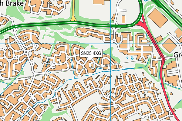 SN25 4XG map - OS VectorMap District (Ordnance Survey)