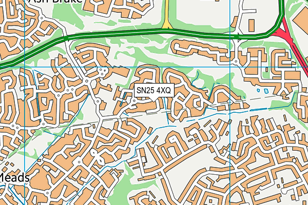 SN25 4XQ map - OS VectorMap District (Ordnance Survey)