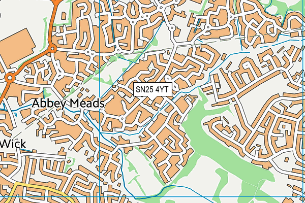 SN25 4YT map - OS VectorMap District (Ordnance Survey)