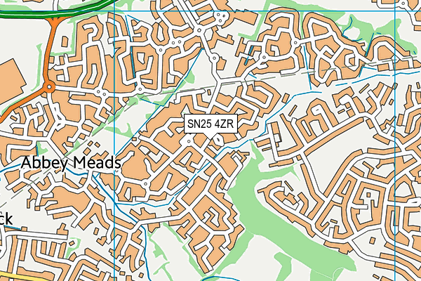 SN25 4ZR map - OS VectorMap District (Ordnance Survey)