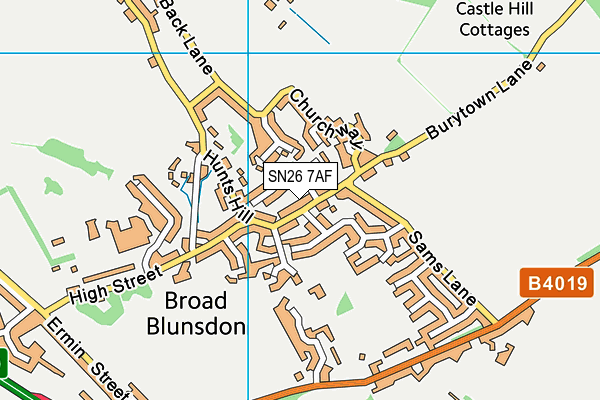 SN26 7AF map - OS VectorMap District (Ordnance Survey)