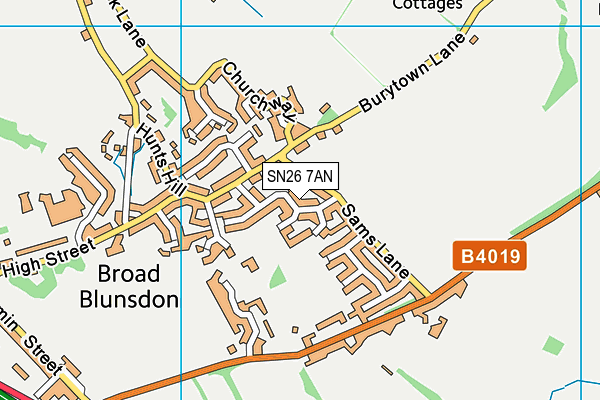 SN26 7AN map - OS VectorMap District (Ordnance Survey)