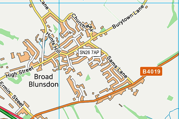 St Leonard's Church of England Primary Academy map (SN26 7AP) - OS VectorMap District (Ordnance Survey)