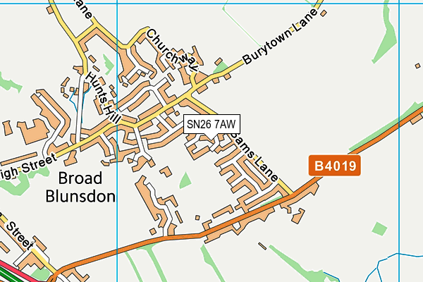 SN26 7AW map - OS VectorMap District (Ordnance Survey)