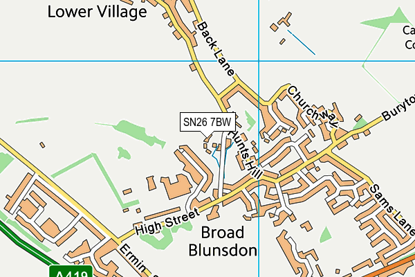 SN26 7BW map - OS VectorMap District (Ordnance Survey)