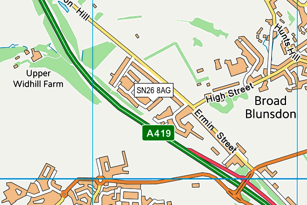 SN26 8AG map - OS VectorMap District (Ordnance Survey)