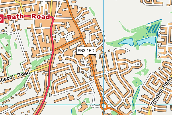 SN3 1ED map - OS VectorMap District (Ordnance Survey)