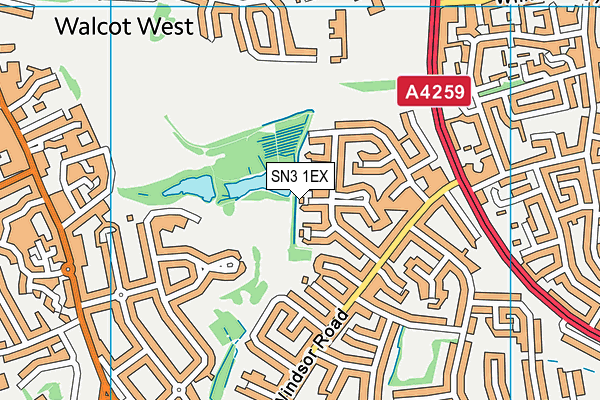 SN3 1EX map - OS VectorMap District (Ordnance Survey)