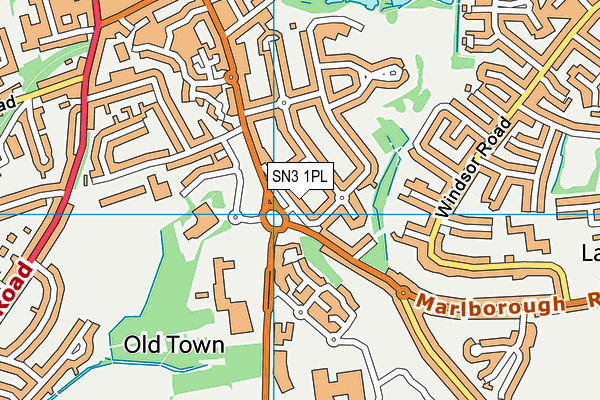 SN3 1PL map - OS VectorMap District (Ordnance Survey)